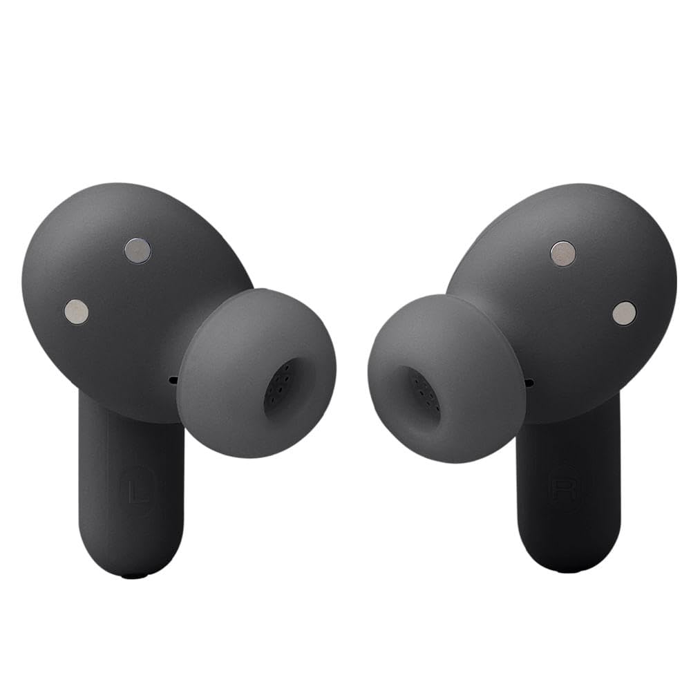 JBL Live Beam 3 Auriculares inalambricos de botón con almohadillas,True Wireless con cancelación de ruido adaptable, hasta 48 horas de reproducción, Bluetooth, audio de alta resolución, negro