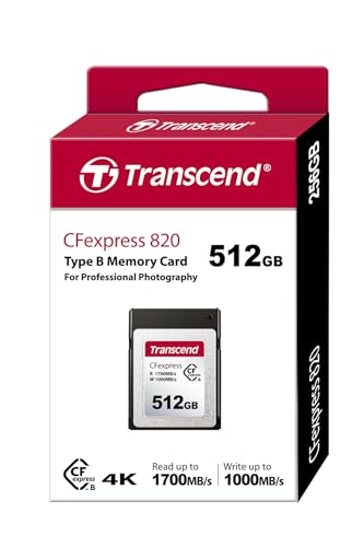 Transcend 512GB CFexpress 820 Type B Memory Card TS512GCFE820