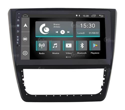 Radio de Coche para Skoda Yeti 2014 con climatizador Manual Android GPS Bluetooth WiFi USB Dab+ Touchscreen 10" 4core Carplay AndroidAuto