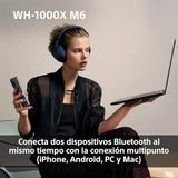 Sony WH-1000XM6 Auriculares Bluetooth inalámbricos con Noise Cancelling, Sonido de Alta resolución, cómodos, diseño Plegable, Estuche Resistente, 30 Horas de batería, iOS y Android - Azul Medianoche