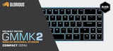 Glorious Gaming GMMK 2 Compact 65% - Teclado gaming mecánico, compacto TKL 65%, carcasa de aluminio, personalizable, keycaps dobles, switches Fox, RGB, distribuciones QWERTY español - Negro