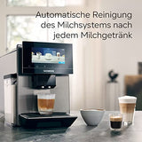 SIEMENS Máquina automática de café EQ900 TQ903D03, control por aplicación, pantalla táctil intuitiva, modo barista, AromaBoost, reducción de ruido, trituradora premium, limpieza automática de vapor,