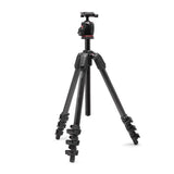 Manfrotto 055XPRO AS, Trípode para Cámara, Fibra de Carbono 4 Secciones, Kit con Rótula XPRO, Columna 90 Grados, Carga 15kg, Arca-Swiss, para DSLR/Sin Espejo, Trípode Fotográfico Profesional