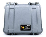 PELI Protector 1400 caja estanca de polipropileno para cámaras, drones, sistemas electrónicos y ópticos, IP67 estanca, 9L de capacidad, fabricada en Alemania, con espuma personalizable, color gris