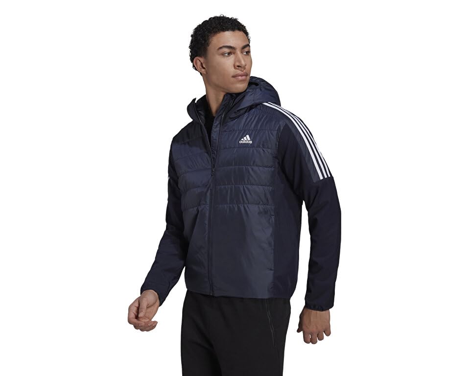 adidas Men's Essentials Insulated Hooded Hybrid Jacket (Midweight)