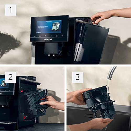SIEMENS, cafetera superautomática, EQ900, Modo Barista, 2 molinillos cerámicos, Display Touch&Slide de 6,8", conectividad Home Connect, acero inoxidable, TQ903R03
