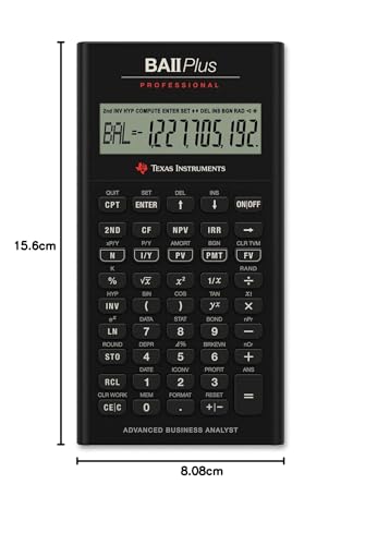 Texas Instruments BA II Plus Professional Calculadora, negro