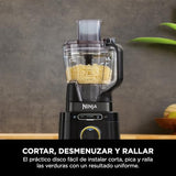 Ninja Detect Power Pro Batidora y Procesador de alimentos 3 en 1 (1200W), vaso de 680 ml y cuchilla para masa, ideal para mezclar, picar y batir, negro, TB401EU