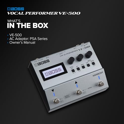 Procesador vocal BOSS VE-500 | Unidad de multiefectos vocal avanzada para guitarristas cantantes | Potentes herramientas para tu pedalera | Armonía automática y corrección de tono | Vocoder | Looper
