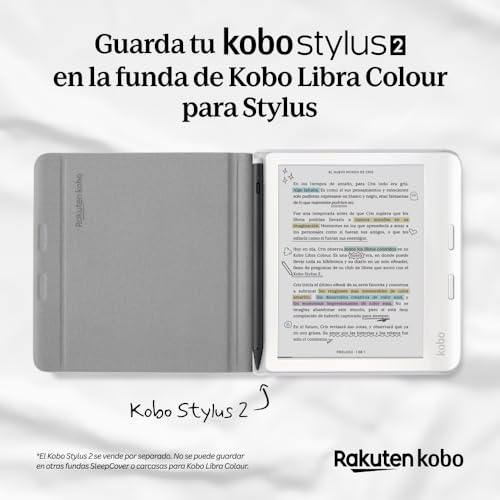 Kobo Libra Colour eReader | Pantalla E Ink Kaleido™ 3 de 7" | Temperatura del Color y Brillo Ajustables | Reducción luz Azul | eBooks y AudioBooks | Memoría 32 GB | Resistente al Agua | Negro