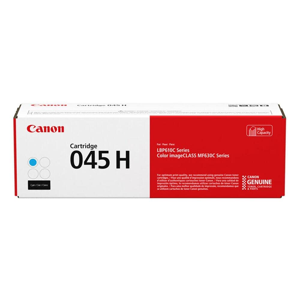 Canon cartucho 045H de tóner original cian, Alto, para impresoras láser i-SENSYS LBP611Cn, LBP613Cdw,i-SENSYS,MF631Cn, MF633Cdw, MF635Cx