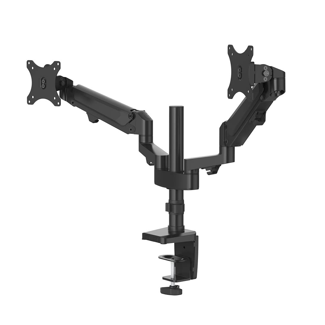 Hama | Soporte Monitores de 13" a 32" con 2 Brazos (VESA 75x75-100x100, Inclinación +45°/-45°, Giro 180°, hasta 12kg, Ajustable en Altura), Color Negro