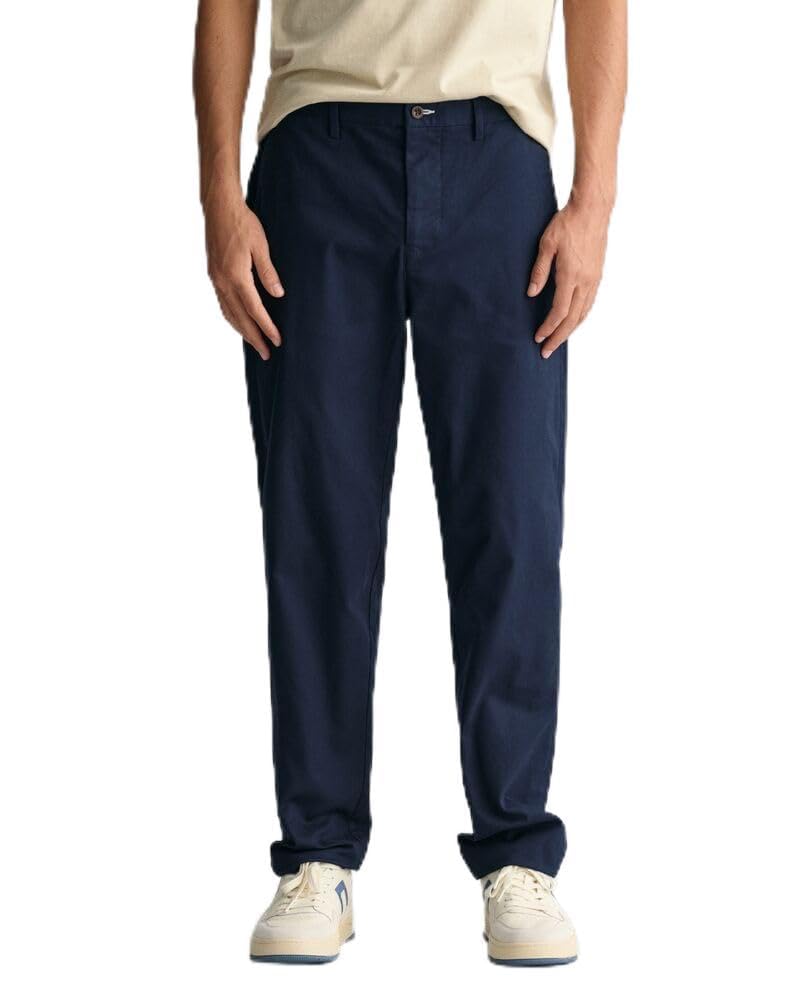 GANT Regular TP Chinos Pantalones de Vestir, Marine, 34W x 32L para Hombre
