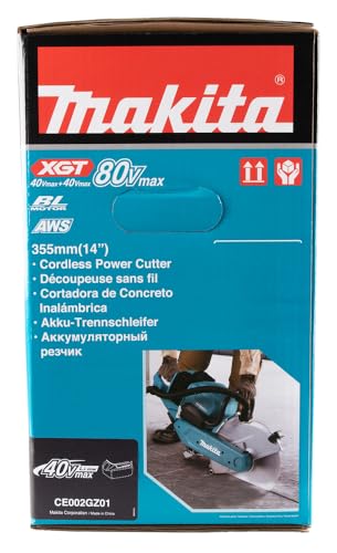 Makita CE002GZ01 Twin 40V Max (80V) Li-ion XGT Brushless 355mm Power Cutter - Baterías y cargador no incluidos