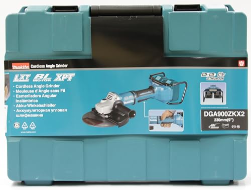 Makita DGA900ZKX2 - Amoladora angular inalámbrica (2 x 18 V, sin batería, sin cargador)