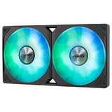 ASUS Prime LC 240 ARGB - Sistema de refrigeración líquida para CPU todo en uno con zona de contacto con la CPU y canales con aletas, bloque de agua con lentes de espejo infinito y ventiladores ARGB