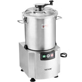 VEVOR Procesador de Alimentos y Picadora de Verduras, Acero Inoxidable de Grado Alimenticio 18 L con Cuchilla en Forma de S y Raspador, para Picar Verduras, Frutas, Granos y Nueces, 425 x 373 x 710 mm