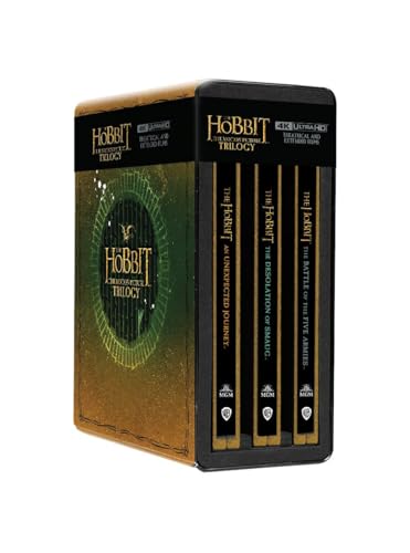 The Hobbit Trilogy: Steelbook Collection [Theatrical and Extended Edition] [4K Ultra HD] [2012] [Blu-ray] [Region Free]