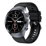 Knauermann PRO 3 Plus redondo (2025), reloj sanitario, reloj inteligente con función telefónica, pectoral ECG Plus HRV y función SOS, pantalla AMOLED BT Bluetooth, apnea del sueño, correa de silicona,