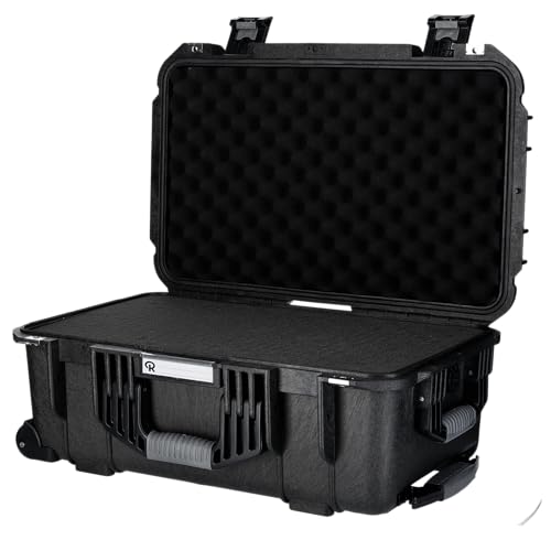 Rollei Hard Case 5737 Trolley - Maleta Extremadamente Robusta, irrompible e Impermeable con Equipamiento de Espuma Flexible, Transporte cómodo, regulación automática de la presión y protección