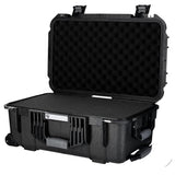 Rollei Hard Case 5737 Trolley - Maleta Extremadamente Robusta, irrompible e Impermeable con Equipamiento de Espuma Flexible, Transporte cómodo, regulación automática de la presión y protección