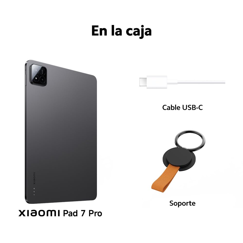 Xiaomi Pad 7 Pro Matte Glass Version - Tablet de 11,2" 3,2K (Snapdragon 8s Gen 3, 12GB RAM, 512GB ROM, 4 Altavoces, WiFi 7, batería de 8850 mAh, Cargador no Incluido), Gris (Versión ES)