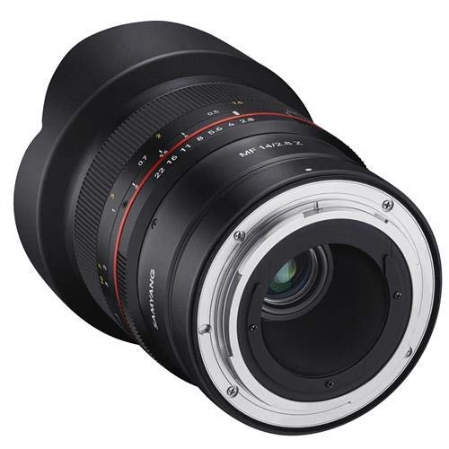Samyang Lente de 14 mm F2.8 Ultra Gran Angular sellada para cámaras Nikon Z sin Espejo, un Color
