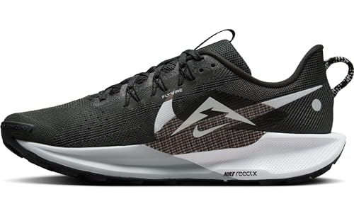 NIKE Reactx Pegasus Trail 5, Sneaker Hombre, Black White Anthracite Wolf Grey, 42 EU
