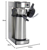 Saro Cafetera con termo de acero inoxidable – 2,2 L – Tiempo de preparación de 5 – 6 minutos – Protección contra funcionamiento en seco – 2,069 kW – Modelo THERMO 24