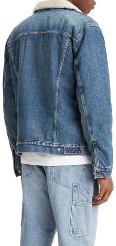 Levi's Type 3 Sherpa Trucker Chaqueta, Fable, L Hombre