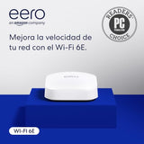 Router wifi de malla eero Pro 6E de Amazon | Con Ethernet de 2,5 Gb/s, 190 m2 de cobertura y capacidad para más de 100 dispositivos, para streaming, trabajo y videojuegos | 1 unidad, modelo de 2022