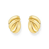 Thomas Sabo Pendientes de tuerca formas orgánicas 18k chapado en oro H2327-413-39