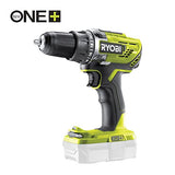RYOBI - Taladro-atornillador sin cable 18V ONE+™ - 50 Nm - 500-1800 tr/min - porta brocas 13 mm - 2 baterías Lítio+ 2,0 Ah - cargador rápido 2,0 A - Entregado en bolsa de transporte - R18DD3-220S