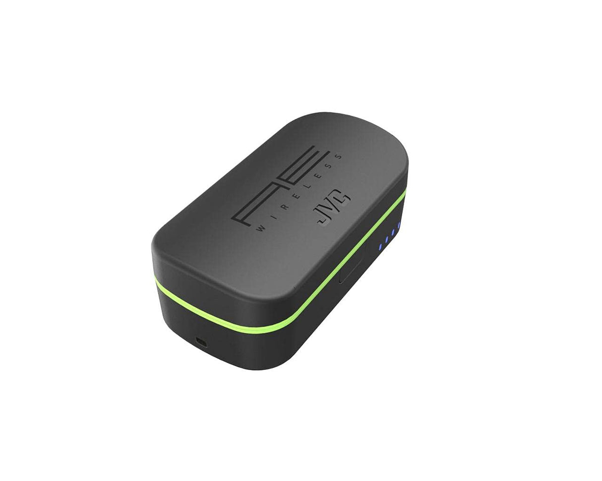 JVC Auriculares True Wireless HA-ET90BT. Cascos Inalámbricos con máximo de 9 Horas de Batería. Resistencia al Agua. Control de Volumen y Llamadas. Incluye Estuche de Carga. Color Negro.