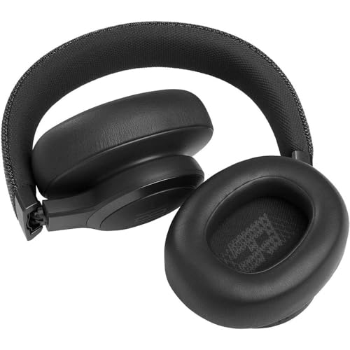 JBL LIVE 660 NC Auriculares circumaurales inalámbricos con cancelación adaptativa de ruido, tecnología Bluetooth, hasta 50h de batería sin NC, asistente de voz y conexión multipunto, negro