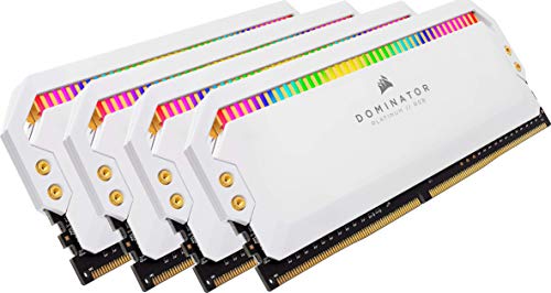 Corsair Dominator Platinum RGB 32 GB DDR4 3200MHz C16, AMD Optimizado LED RGB Memoria de Sobremesa Rendimiento de Alta, Respuesta Ajustados, 12 Direccionables CAPELLIX Leds RGB, 4 x 8 GB, Blanco