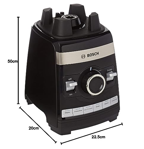Bosch - Batidora de vaso, VitaBoost, 1600 W 6 programas, Jarra de 2,5 l, Negro, MMBH6P6B