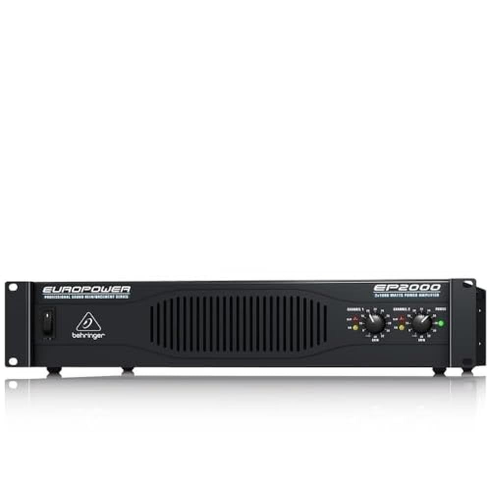 Behringer EP2000 Amplificador Potente Estéreo De 2000 Vatios Profesional Con Tecnología ATR, Accelerated Transient Response