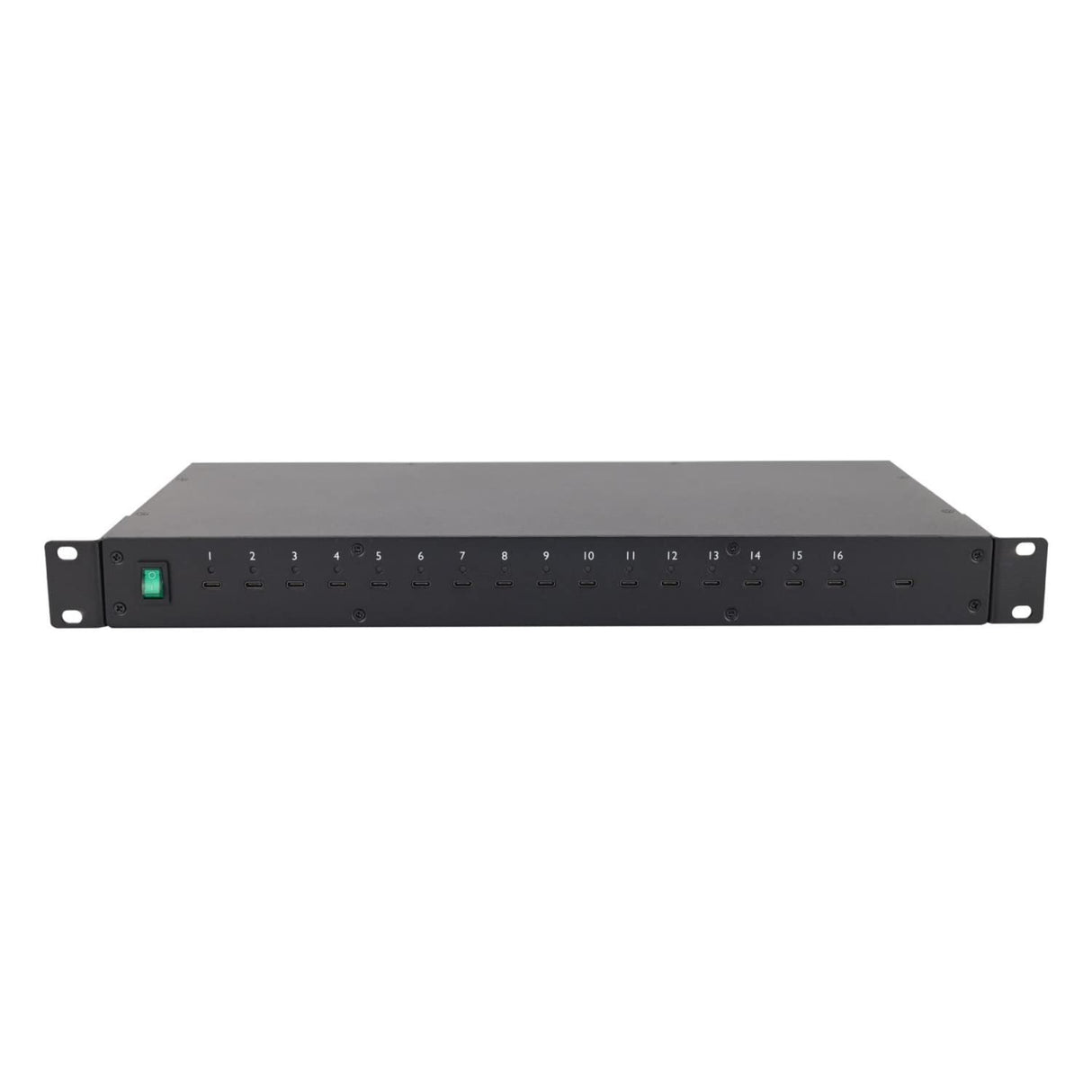 INFITRONIC - IN19PLG003-19 Pulgadas USB-C 3.0 Hub16 Puertos con estación de Carga y sincronización (Montaje en Rack de 1 UE)