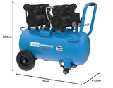 Güde 50138 Airpower 275/8/50 - Compresor silencioso (2 unidades de doble pistón con motor separado, caldera de 50 litros, 230 V, sin aceite)