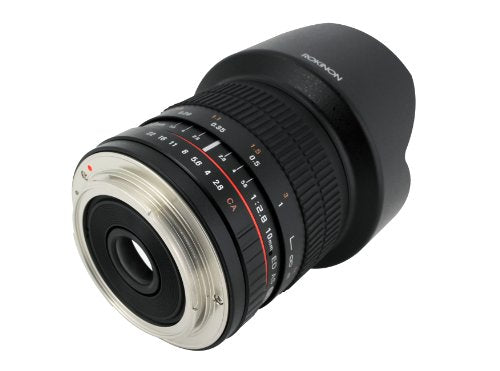 Rokinon Lente Ultra Gran Angular F2.8 ED AS NCS CS de 10 mm para cámaras Digitales Fuji X Mount (10M-FX), Color Negro