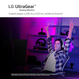 LG 27GS93QE-B - Monitor Ultragear, Monitor OLED, 27 Pulgadas, 2560x1440, 16:9, 0,03 ms, 240 Hz, Clasificación F, G-Sync Compatible y FreeSync Premium Pro, Morado Grisáceo, Negro - Flat