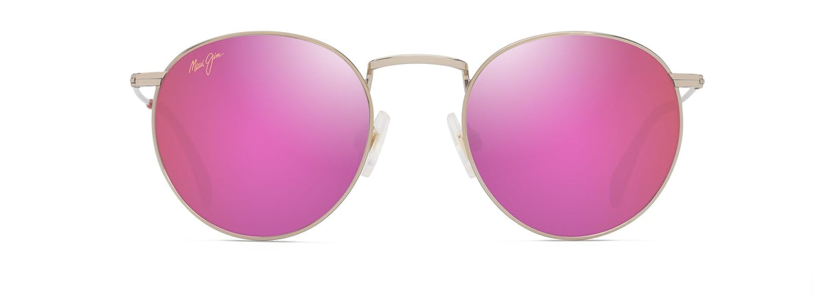 Maui Jim Pukaua Gafas, Shiny Lt Gold W/Pink & Yellow, 50-21-145 Unisex Adulto