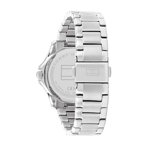 Tommy Hilfiger Reloj Analógico de Cuarzo para Mujer con Correa de Acero Inoxidable Plateada - 1782512