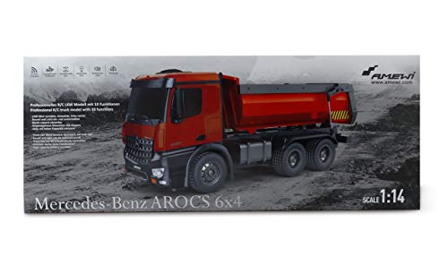 Amewi 22407 Mercedes Benz Arocs eléctrico Camión RC Listo para funcionar (RTR) con batería y Cargador