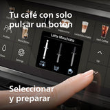 Philips Cafetera Espresso Totalmente Automática Serie 5500-20 Cafés Calientes y con Hielo, Sistema de Leche LatteGo de Limpieza Rápida, 40% más Silenciosa con SilentBrew, QuickStart, Gris (EP5544/50)