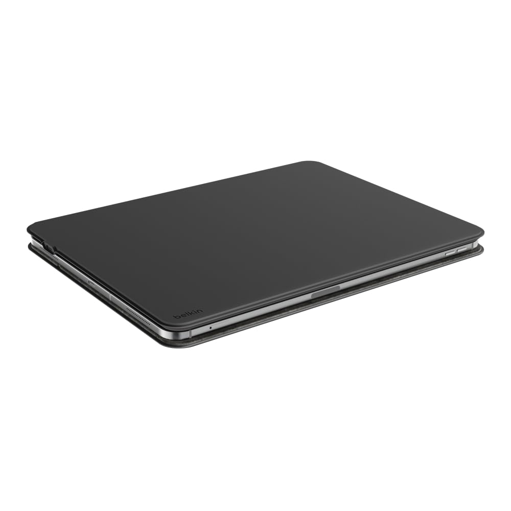 Belkin Teclado Bluetooth Pro con Funda y Soporte magnético, Teclado para iPad, Control Multi-gestor, Soporte magnético para lápiz de Apple, QWERTZ, Teclas Multimedia para iPad Air M2 de 13 Pulgadas y