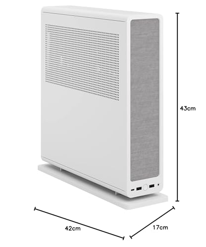 Fractal Design Ridge White - PCIe 4.0 Riser Card Included - 2X 140mm PWM Aspect Fans Included - Type C USB - m-ITX PC Gaming Case