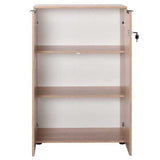 BAKAJI Armario archivador de Documentos 2 Puertas, Mueble de Oficina, módulo estantería de 3 estantes, para casa, Oficina, Estudio, Porta Tarjetas, portadocumentos con Llave y Cierre de Cerradura