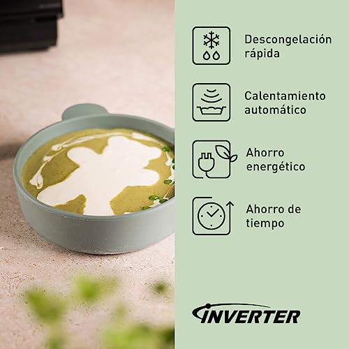 Panasonic NN-DS59NMETG Microondas Combi 4 en 1, Horno Grill, Superficie Plana, 27 Litros, 1000 W, Cocción En Dos Niveles, Sensor Genius, 32 Programas, Bandeja Para Grill, Limpieza Fácil, Negro